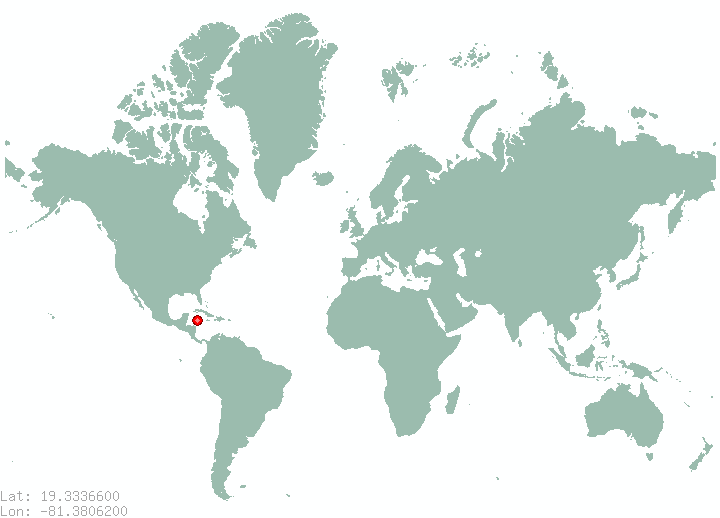 Seven Miles in world map
